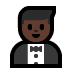 🤵🏿 person in tuxedo: dark skin tone display on Windows